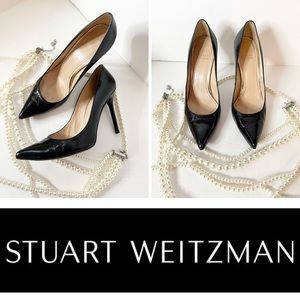 Stuart Weitzman Classic Pump Polished Silhouette Leather Size 7